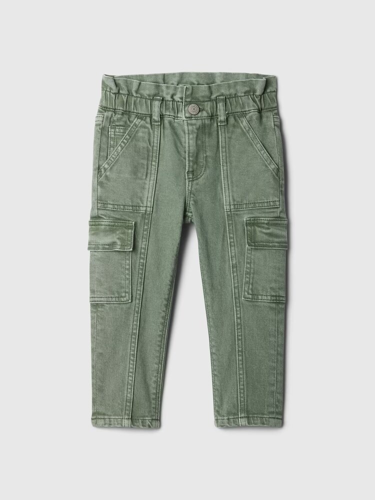 Gap Green Just Like Mom Ruffle Cargo Jeans (6mths-5yrs) - Image 1 of 2