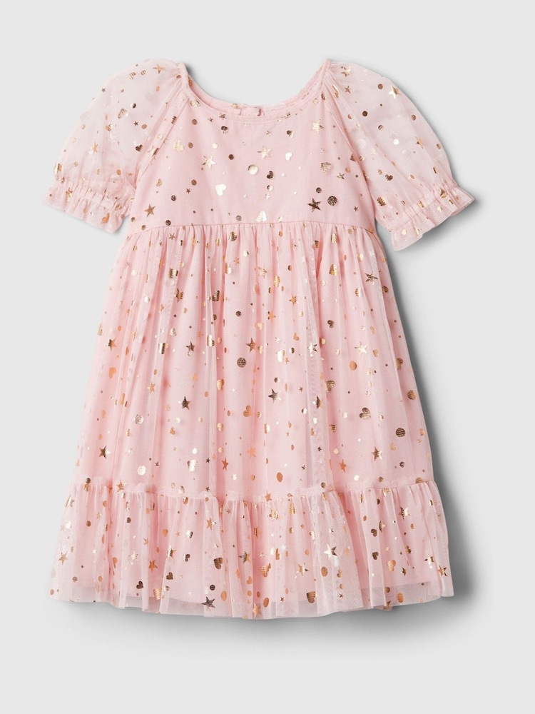 Gap Pink Metallic Tulle Dress (6mths-5yrs) - Image 1 of 1