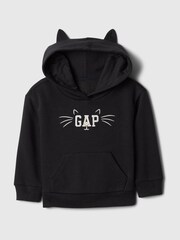 Gap Black Halloween Cat Logo Graphic Pullover Hoodie (6mths-5yrs) - Image 1 of 2