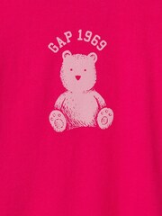 Gap Pink Brannan Bear Logo Short Sleeve Crew Neck T-Shirt (6mths-5yrs) - Image 3 of 3