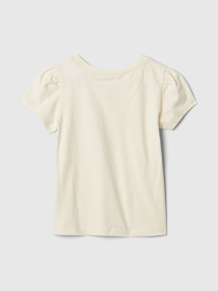 Gap Cream Brannan Bear Logo Short Sleeve Crew Neck T-Shirt (6mths-5yrs) - Image 2 of 2