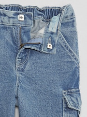 Gap Blue Wide Leg Cargo Jeans (6mths-5yrs) - Image 4 of 5