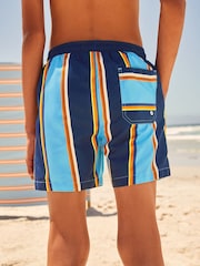 Blue Shorts Stripe Swim Shorts (3-16yrs) - Image 3 of 7
