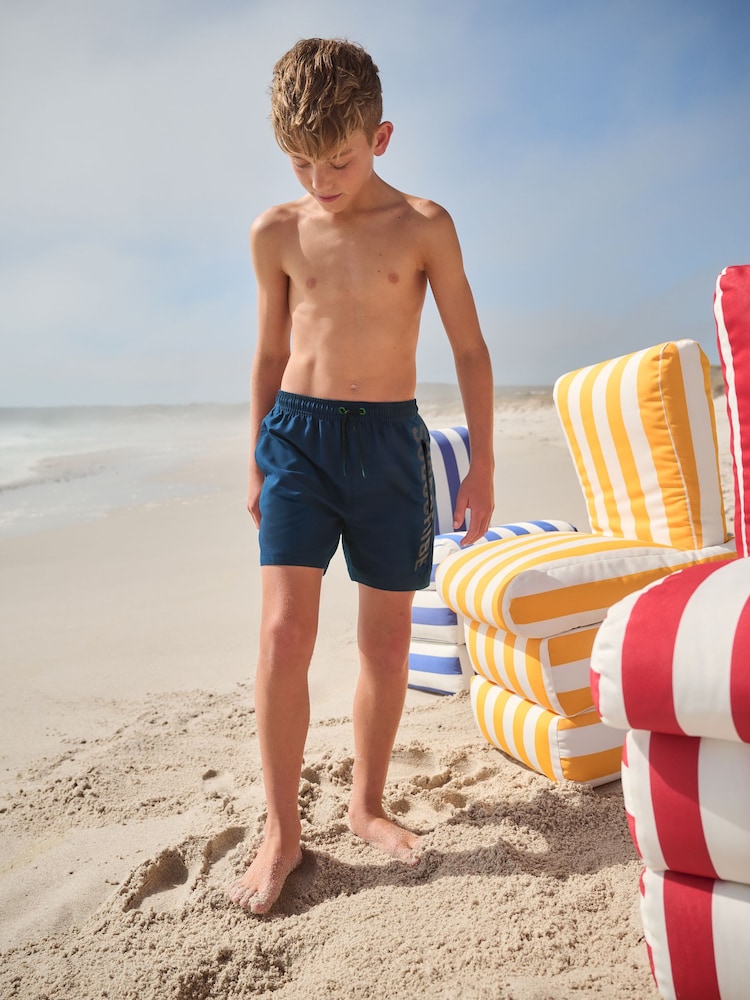 Navy Printed Swim Shorts (3-16yrs) - Image 2 of 8
