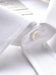 Hawes & Curtis Herringbone 100% Cotton White Shirt - Image 3 of 3
