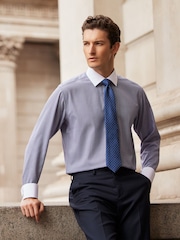 Hawes & Curtis Dogtooth Navy White Shirt - Image 1 of 4
