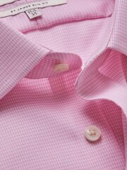Hawes & Curtis Pink Dogstooth 100% Cotton Shirt - Image 3 of 3