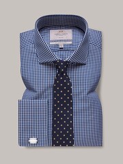 Hawes & Curtis Navy Gingham 100% Cotton Shirt - Image 1 of 3