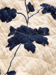 Ecru/Navy Quilted Embroided Jacket - Image 7 of 7