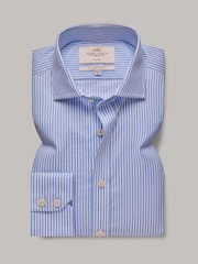 Hawes & Curtis Blue Bengal Stripe 100% Cotton Shirt - Image 2 of 3