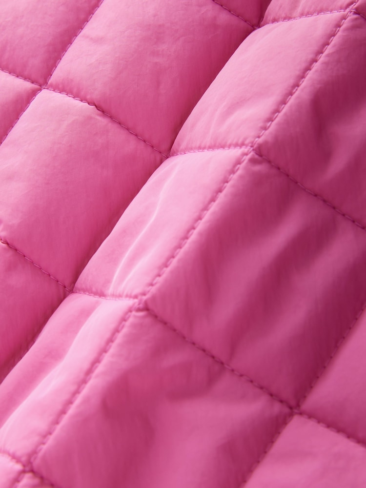 Pink Short Quilted Collared Jacket - Image 9 of 9