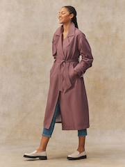 Pink Shower Resistant Trench Coat - Image 1 of 9