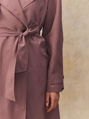 Pink Shower Resistant Trench Coat - Image 5 of 9