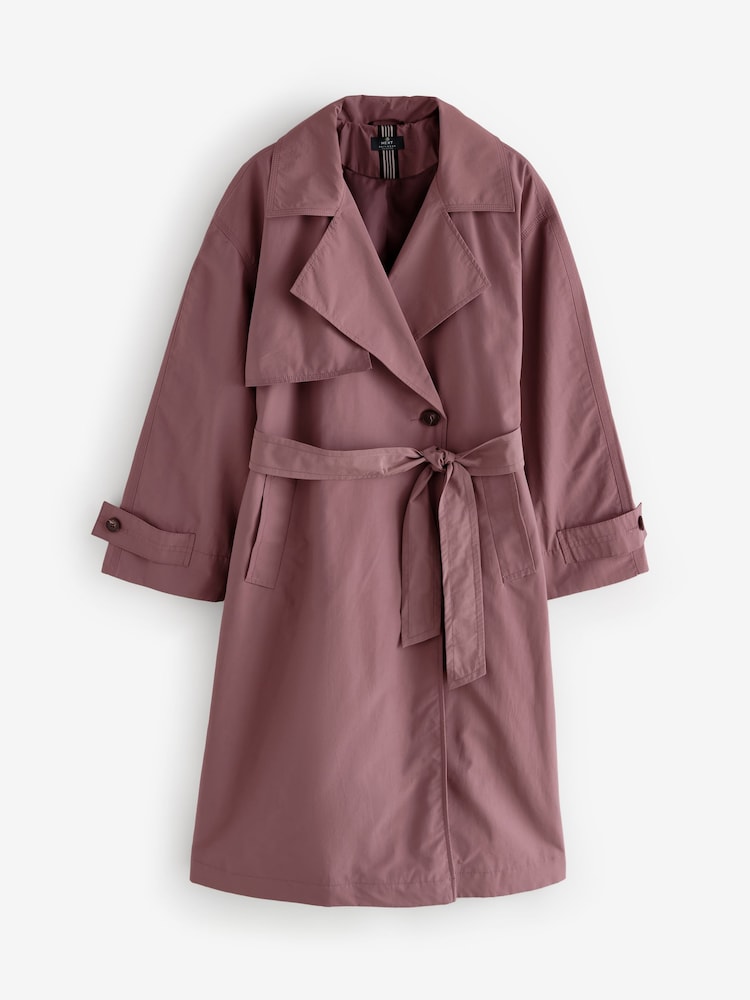 Pink Shower Resistant Trench Coat - Image 7 of 9