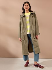 Khaki Green Shower Resistant Parka - Image 2 of 8
