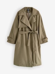 Khaki Green Shower Resistant Trench Coat - Image 5 of 8