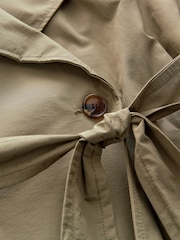 Khaki Green Shower Resistant Trench Coat - Image 7 of 8