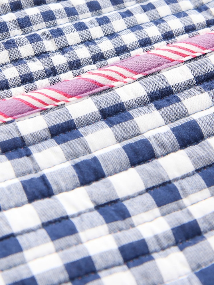 Floral Gingham Print Quilted Reversible Printed Jacket - Image 8 of 9