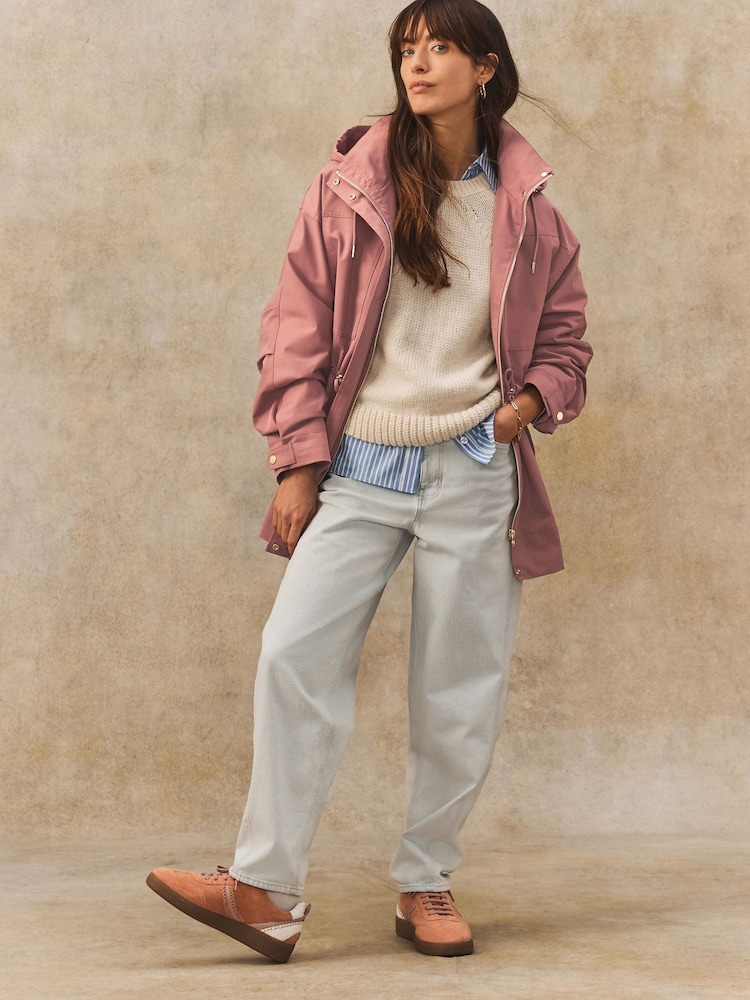 Rose Pink Shower Resistant Parka Jacket - Image 2 of 7