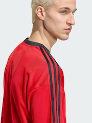 adidas Originals Red Adicolor Jacquard Jersey T-Shirt - Image 5 of 6