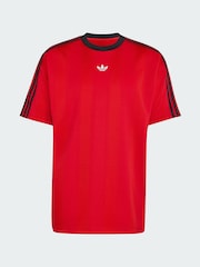 adidas Originals Red Adicolor Jacquard Jersey T-Shirt - Image 6 of 6