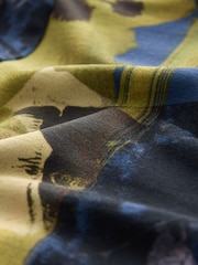 Navy Floral Print Long Sleeve V-Neck Blouse - Image 7 of 8