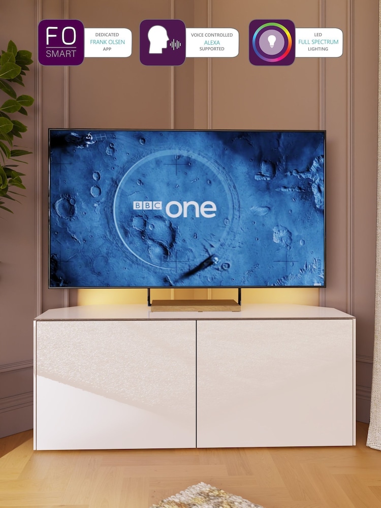 Frank Olsen White Intel SMART Corner TV Unit - Image 2 of 6
