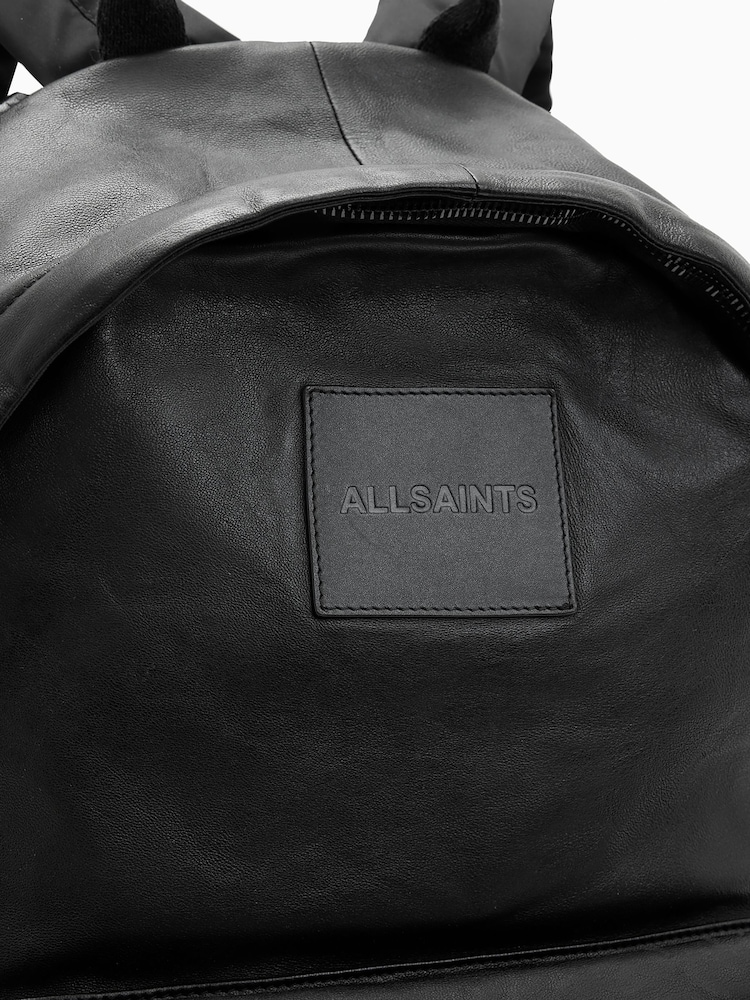 AllSaints Black Carabiner Backpack - Image 6 of 7