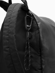 AllSaints Black Carabiner Backpack - Image 7 of 7