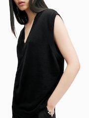 AllSaints Black Bern Tank - Image 2 of 6