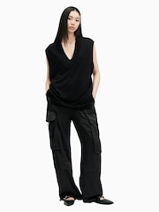 AllSaints Black Bern Tank - Image 3 of 6