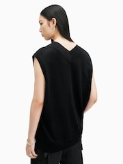 AllSaints Black Bern Tank - Image 5 of 6