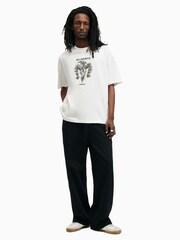 AllSaints White Geist Short Sleeve Crew T-Shirt - Image 5 of 8
