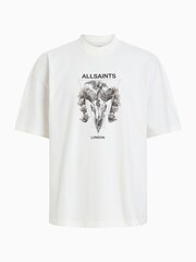 AllSaints White Geist Short Sleeve Crew T-Shirt - Image 8 of 8