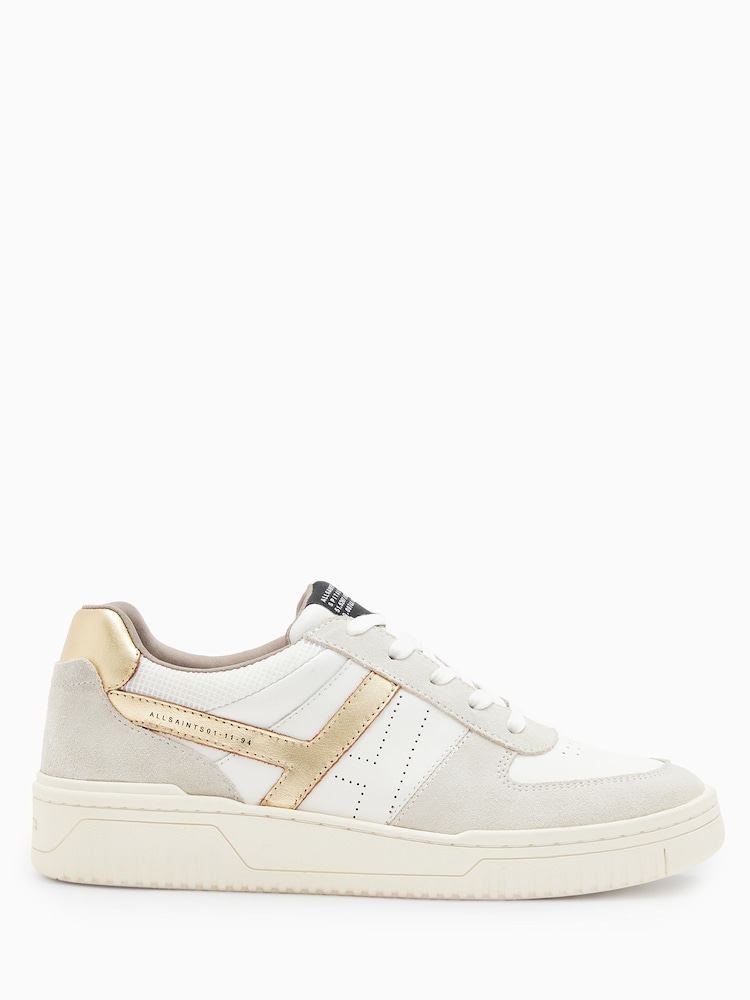 AllSaints White/Gold Vix Multi Sneakers - Image 1 of 7