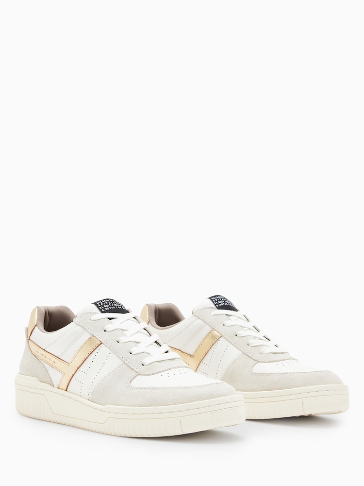 AllSaints White/Gold Vix Multi Sneakers - Image 2 of 7