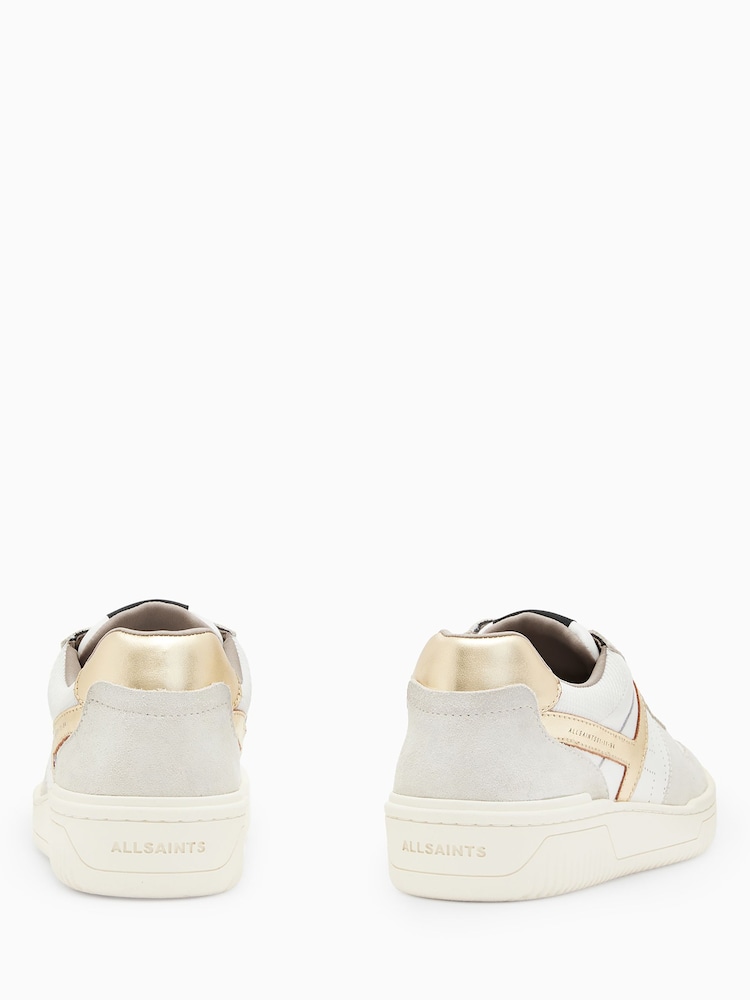 AllSaints White/Gold Vix Multi Sneakers - Image 3 of 7