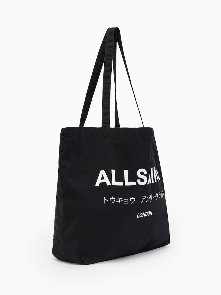 AllSaints Black Underground Tote - Image 2 of 5 AllSaints Black Underground Tote - Image 2 of 5