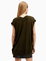 AllSaints Green Bern Tank - Image 3 of 8