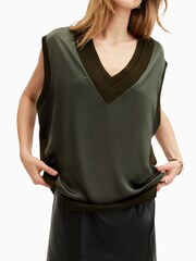 AllSaints Green Bern Tank - Image 6 of 8