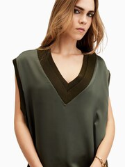 AllSaints Green Bern Tank - Image 7 of 8