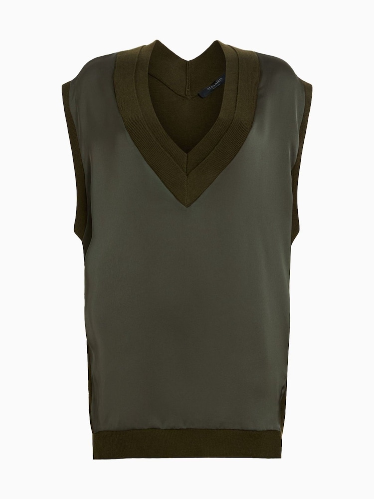 AllSaints Green Bern Tank - Image 8 of 8