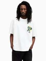 AllSaints White Krait Short Sleeve Crew T-Shirt - Image 2 of 9