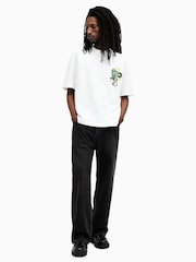 AllSaints White Krait Short Sleeve Crew T-Shirt - Image 3 of 9