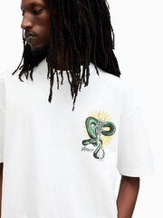 AllSaints White Krait Short Sleeve Crew T-Shirt - Image 4 of 9