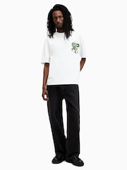 AllSaints White Krait Short Sleeve Crew T-Shirt - Image 5 of 9