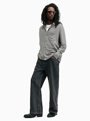 AllSaints Grey Cudi Longsleeve Shirt - Image 5 of 7