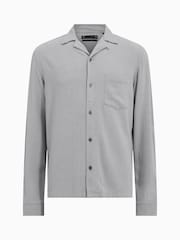 AllSaints Grey Cudi Longsleeve Shirt - Image 7 of 7