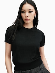 AllSaints Black Bern T-Shirt - Image 1 of 6