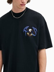 AllSaints Black Soarer Short Sleeve Crew T-Shirt - Image 6 of 9